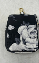 Load image into Gallery viewer, Betsey Johnson Womens Black White Floral Zipper Wristlet Wallet
