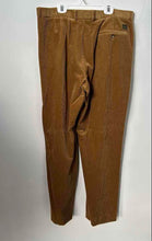Load image into Gallery viewer, Lacoste Mens Brown Corduroy Slash Pockets Pleated Wide-Leg Ankle Pants Size 46
