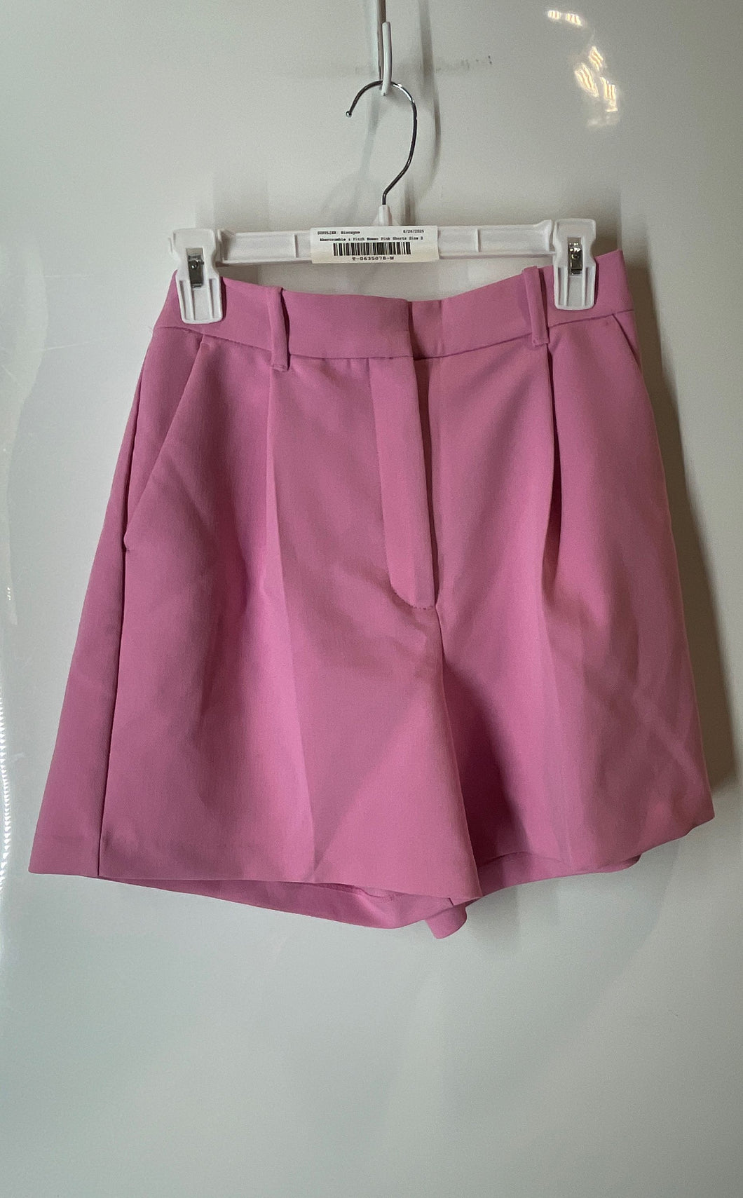 Abercrombie & Fitch Womens Pink High Waist Pockets Chino Shorts Size Small