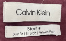 Load image into Gallery viewer, Calvin Klein Mens Burgundy Slim Fit Stretch Wrinkle Free Button-Up Shirt Size XL
