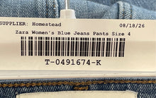 Load image into Gallery viewer, Zara Womens Blue Denim Medium Wash Regular Fit Skinny Leg Jeans Size 4
