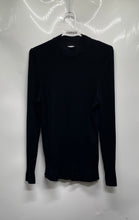 Load image into Gallery viewer, Zara Womens Black Long Sleeve Crew Neck Ribbed Pullover Blouse Top Size M
