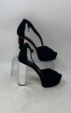 Load image into Gallery viewer, Michael Kors Womens Black Rhinestone Studded High Platform Heels Size 7.5M
