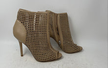 Load image into Gallery viewer, Sam Edelman Womens Aubriana Beige Peep Toe Side Zip Ankle Booties Size 8 1/2
