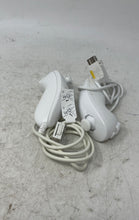 Load image into Gallery viewer, 2 Pieces Nintendo Wii White Wired Joystick Nunchuk Controller Not Tested
