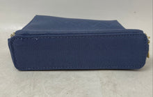 Load image into Gallery viewer, Missoni Womens Blue Chevron Pattern Zipper Small Travel Makeup Pouch
