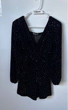 Load image into Gallery viewer, Haley &amp; Jane Womens Black Long Sleeve V-Neck One-Piece Romper Size Small
