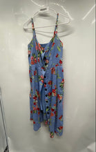 Load image into Gallery viewer, Vince Camuto Womens Blue Floral Sleeveless Button Front Fit &amp; Flare Dress Size 4
