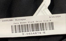 Load image into Gallery viewer, Zara Womens Black Draped Back-Zip Straight &amp; Pencil Skirt Size Medium
