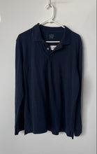 Load image into Gallery viewer, J.Crew Mens Dark Blue Cotton Collared Button Front Classic Polo Shirt Size Large
