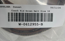 Load image into Gallery viewer, Coach Kids Brown Signature Print Adjustable Formal Dress Belt Size K1 P

