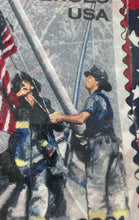 Load image into Gallery viewer, Americana Flags 2001 Firefighter Heroes Stamp First Class Plus Decorative Plate
