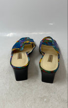 Load image into Gallery viewer, Apostrophe Womens Emily Multicolor Floral Open Toe Slip-On Mule Heels Size 9M
