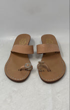 Load image into Gallery viewer, Tuccia Di Capri Womens Beige Leather Slip-On Ring Toe Slide Sandals Size EUR 38
