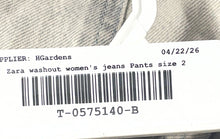 Load image into Gallery viewer, Zara Womens Gray Denim Washout Medium Wash Pockets Straight Leg Jeans Size 2
