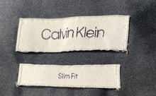 Load image into Gallery viewer, Calvin Klein Mens Black Long Sleeve Collared Slim-Fit Dress Shirt Size L 16-16.5
