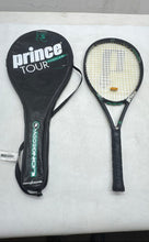 Load image into Gallery viewer, Prince Tour Titanium Black And Green Long Body Tennis Racquet With Case
