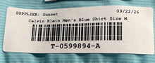 Load image into Gallery viewer, Calvin Klein Mens Blue Long Sleeve Non-Iron Body Fit Dress Shirt Size M
