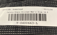 Load image into Gallery viewer, Calvin Klein Mens Black Printed Long Sleeve Collared Dress Shirt Size 16.5

