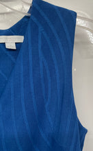 Load image into Gallery viewer, New York &amp; Company Womens Blue Textured Sleeveless Stretch Sheath Dress Size S
