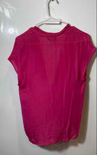 Load image into Gallery viewer, Bebe Womens Hot Pink Short Cap Sleeve Surplice Neck Pullover Blouse Top Size S
