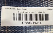 Load image into Gallery viewer, H&amp;M Mens Blue Plaid Long Sleeve Collared Relaxed Fit Button-Up Shirt Size L
