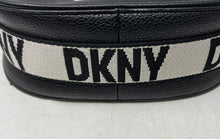 Load image into Gallery viewer, DKNY Womens Black Pebbled Leather Adjustable Strap Crossbody Bag
