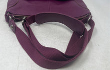 Load image into Gallery viewer, The Sak Womens Lucia Purple Leather Adjustable Strap Zipper Crossbody Bag
