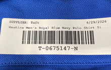Load image into Gallery viewer, Nautica Mens Royal Blue Navy Short Sleeve Spread Collar Polo Shirt Size XL

