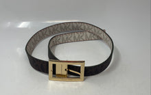 Load image into Gallery viewer, Michael Kors Womens Brown White Signature Print Leather Reversible Belt
