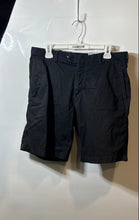 Load image into Gallery viewer, Bugatchi Sport Mens Black Flat Front Slash Pocket Chino Shorts Size 34
