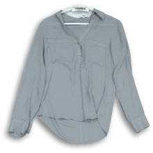 Load image into Gallery viewer, Express Womens Light Gray Slim Fit Blouse Size XS
