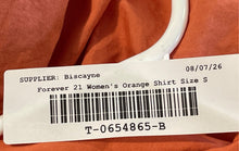 Load image into Gallery viewer, Forever 21 Womens Orange Cotton Long Sleeve Spread Collar Button-Up Shirt Size S

