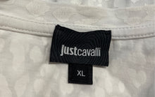 Load image into Gallery viewer, Authentic Just Cavalli Mens White Printed Short Sleeve Pullover T-Shirt Size XL

