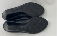 Load image into Gallery viewer, Authentic Tory Burch Womens Black Leather Wedge Pump Heels Size 5.5M Worn
