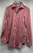 Load image into Gallery viewer, Calvin Klein Mens Pink Long Sleeve Slim Fit Stain Shield Dress Shirt Size S
