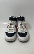 Load image into Gallery viewer, Nike Boys Court Borough Mid 2 CD7782-110 Red Black White Sneakers Shoes Size 6Y
