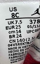 Load image into Gallery viewer, Nike Unisex Baby Air Jordan 11 378040-116 White Red Lace-Up Sneaker Shoes Sz 8C
