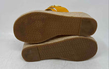 Load image into Gallery viewer, Michael Kors Womens Jilly Yellow Leather Wedge Heel Espadrille Sandals Size 7M
