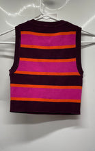 Load image into Gallery viewer, Zara Womens Multicolor Striped Knitted Sleeveless Cropped Tank Top Size Small
