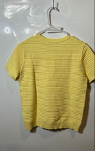 Load image into Gallery viewer, Karl Lagerfeld Womens Yellow Round Neck Short Sleeve Pullover Sweater Size Small
