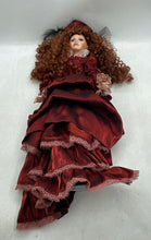 Load image into Gallery viewer, The Collector's Choice Curly Red Hair Victorian Collectible Porcelain Doll
