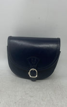Load image into Gallery viewer, Vera Pelle Womens Blue Leather Adjustable Strap Flap Mini Crossbody Bag
