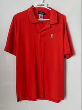 Load image into Gallery viewer, Psycho Bunny Mens Orange Pima Cotton Short Sleeve Collared Polo Shirt Size 7
