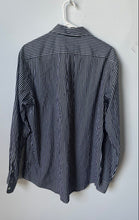 Load image into Gallery viewer, Ralph Lauren Mens Black Striped Long Sleeve Custom Fit Button-Up Shirt Size L
