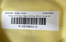 Load image into Gallery viewer, Tommy Hilfiger Mens Yellow Cotton Linen Custom Fit Button-Up Shirt Size Medium
