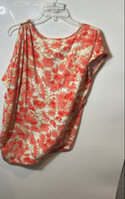 Load image into Gallery viewer, Michael Kors Womens Orange White Tie-Dye Print Short Sleeve Blouse Top Size M
