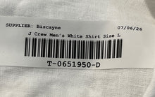Load image into Gallery viewer, J.Crew Mens White Short Sleeve Collared Button-Up Shirt Size Large
