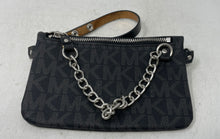 Load image into Gallery viewer, Michael Kors Womens Black Signature Print Leather Adjustable Strap Fanny Pack

