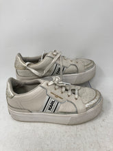 Load image into Gallery viewer, Karl Lagerfeld Womens Violet White Silver Leather Platform Sneakers Shoes EU 37

